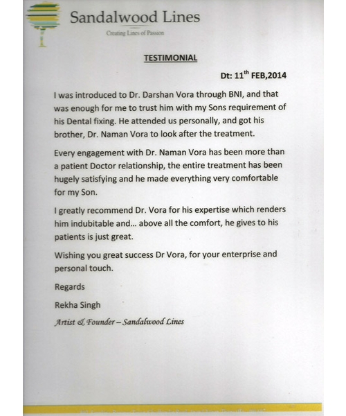 APPRICIATION FROM SANDAL WOOD LINES